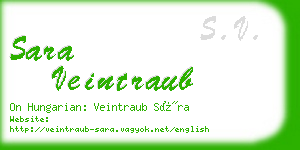 sara veintraub business card